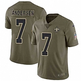 Nike Saints 7 Morten Andersen Olive Salute To Service Limited Jersey Dzhi,baseball caps,new era cap wholesale,wholesale hats